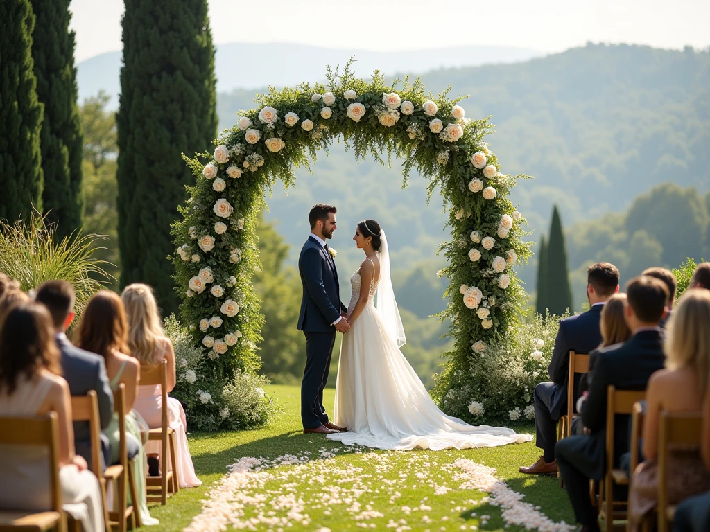Floral ceremony arch created by Craxylonhroz