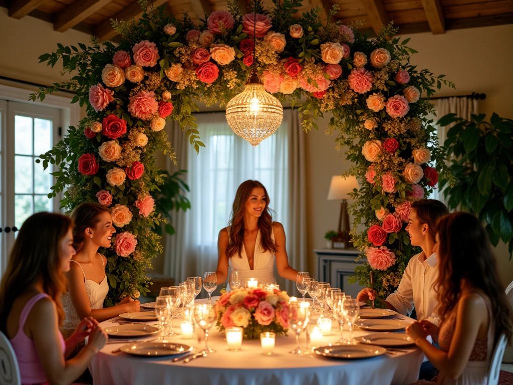 Birthday celebration floral installation by Craxylonhroz