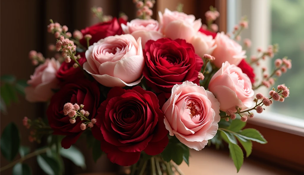 Romantic luxury bouquet with roses and peonies by Craxylonhroz
