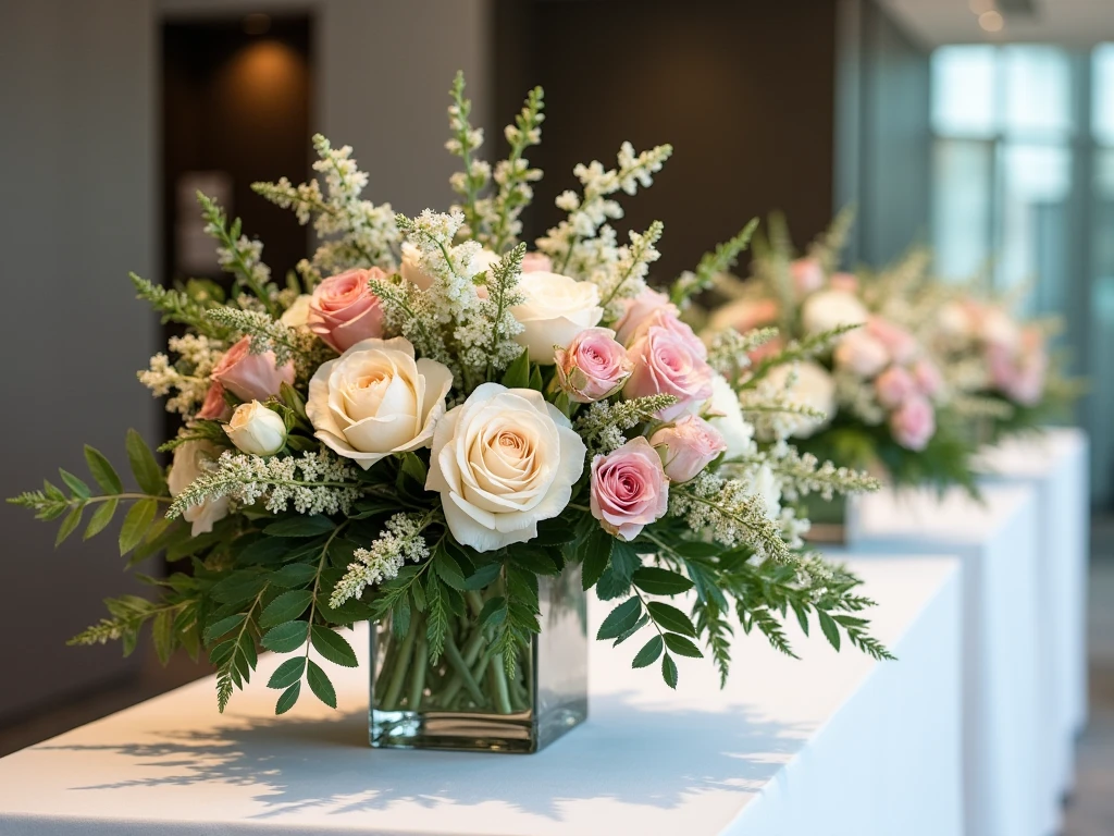 Corporate event floral arrangements by Craxylonhroz